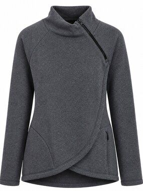 Athleta Charcoal Gray Cowl Neck Pullover Sweatshirt Women’s Cozy Athleisure Top